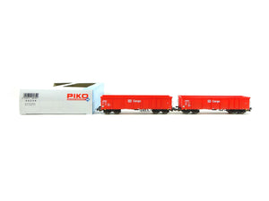 2er Set Offene Güterwagen Eaos DB AG mit Sandladung, Piko H0 58234 neu OVP