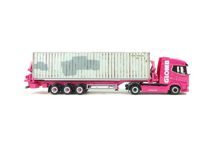 DAF XG Container-Seitenlader m. Gebrauchsspuren "Glomb", Herpa H0 954426 neu