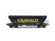 Laden Sie das Bild in den Galerie-Viewer, Güterwagen Getreidesilowagen Uagpps Grawaco schwarz, NME H0 513650 AC neu OVP
