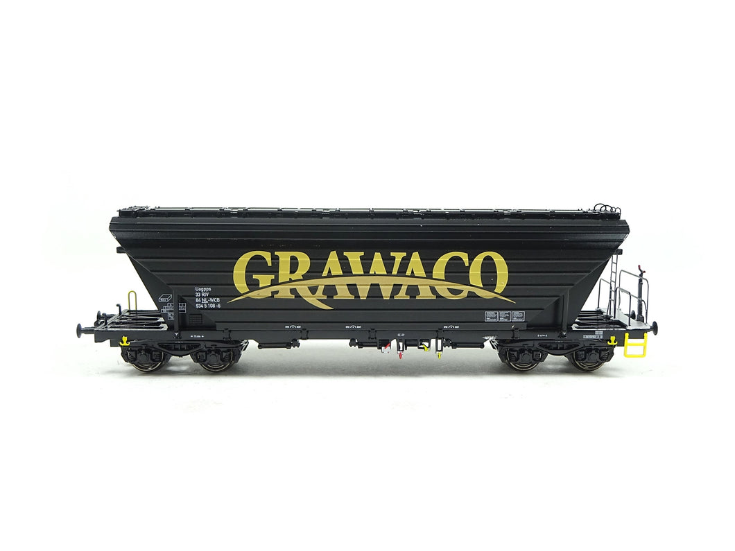 Güterwagen Getreidesilowagen Uagpps Grawaco schwarz, NME H0 513654 AC neu OVP