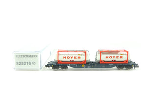 Fleischmann N 825216, Containertragwagen mit 2 Tankcontainern, CEMAT, neu, OVP