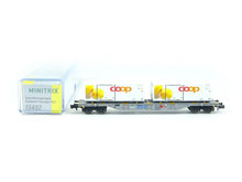 Laden Sie das Bild in den Galerie-Viewer, Containertragwagen SSB Cargo coop® SSB Cargo, Minitrix N 15492 neu OVP
