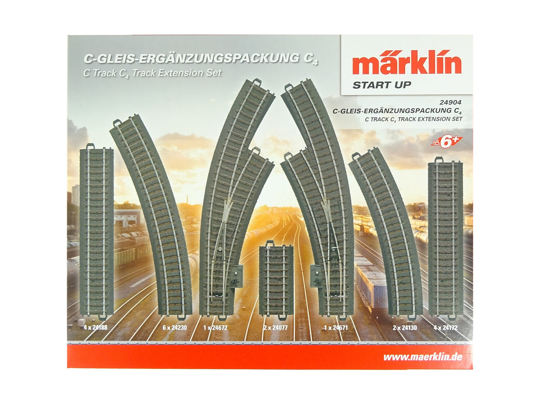 C Gleis Ergänzungspackung C 4, Märklin H0 24904 neu, OVP