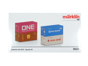 Container Set 20 ft. Epoche VI, Märklin H0 76551 neu OVP