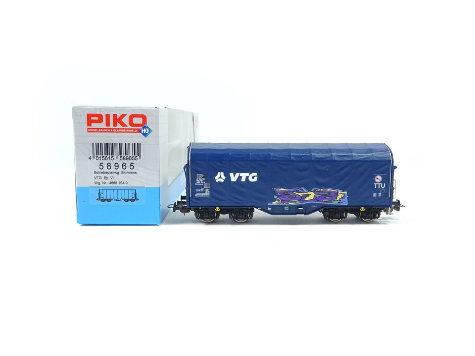 Schiebeplanenwagen Graffiti, VTG, Piko H0 58965 neu, OVP
