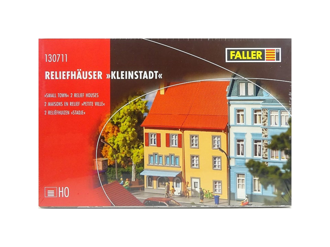 Bausatz 2 Relief Häuser Kleinstadt, Faller H0 130711, neu