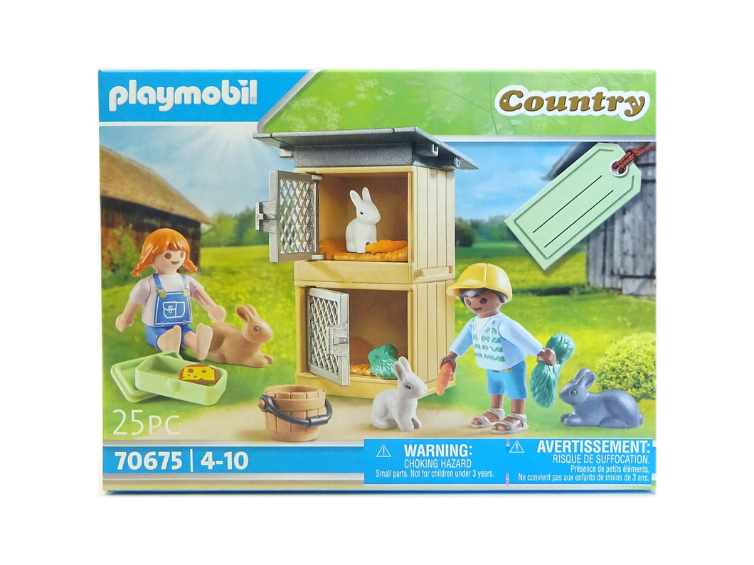 Geschenkset Kaninchenfütterung mit Stall, Playmobil 70675 neu OVP