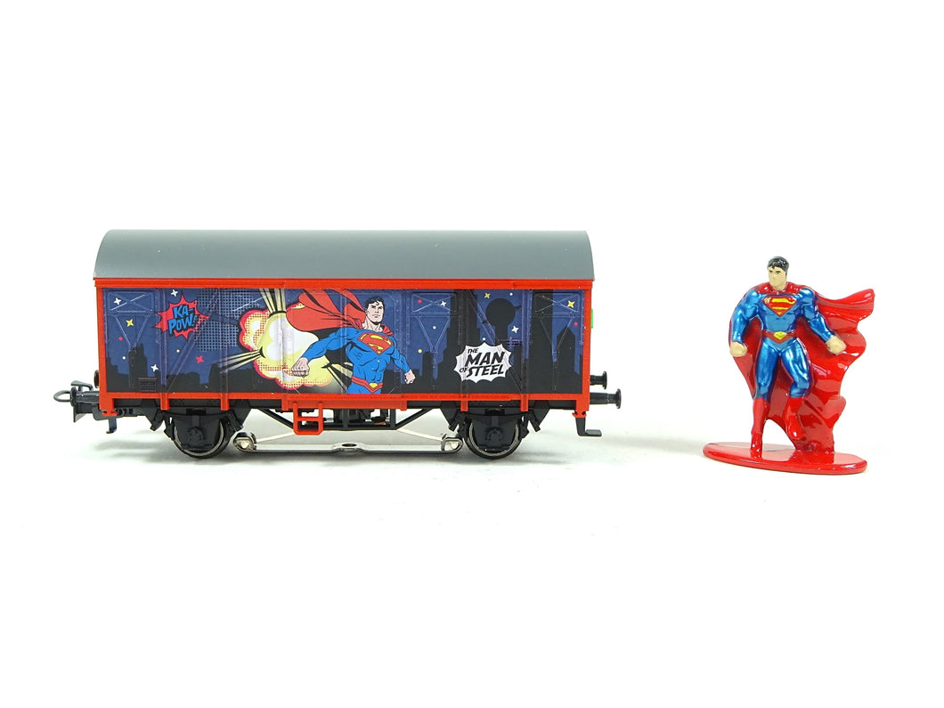 Start up - Gedeckter Güterwagen Superman, Märklin H0 44825 neu OVP