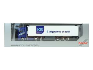 Modellauto MAN TGX GX Kühlkoffer-Sattelzug "KB Logistik", Herpa H0 947817 neu OVP