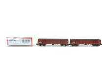 Laden Sie das Bild in den Galerie-Viewer, Güterwagen Set offene Güterwagen DR 2 tlg., Fleischmann N 830253 neu OVP
