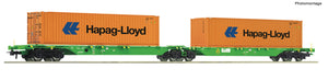 Container Doppeltragwagen Hapag Lloyd SETG Roco H0 77370 neu OVP