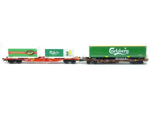 Güterwagen Set KLV, Tuborg/Carlsberg, Märklin H0 47109 neu