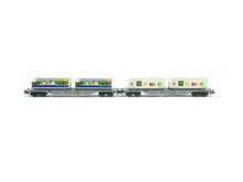 Laden Sie das Bild in den Galerie-Viewer, Containertragwagen Set Güterwagen 2 tlg., SBB, Minitrix N 15488 neu, OVP
