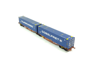 Güterwagen Containertragwagen Typ Sggmrss COBELFRET, ACME H0 40383 neu OVP