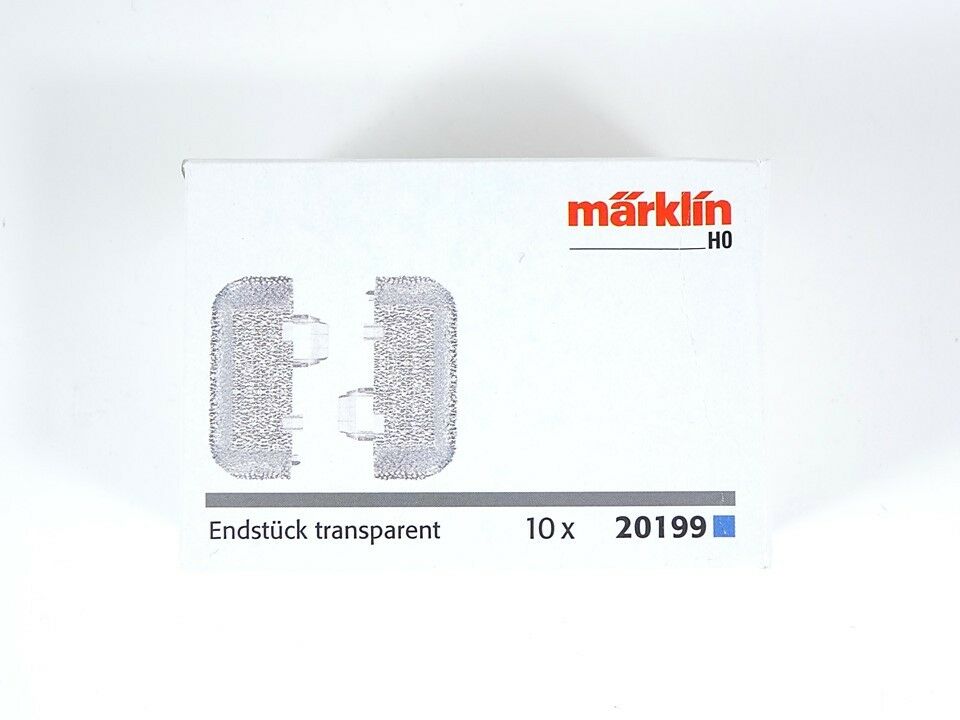 Märklin H0 20199, 10x C-Gleis Endstück, transparent, neu, OVP