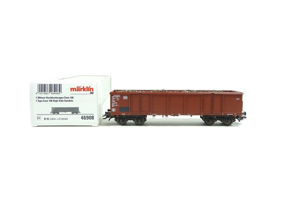 Güterwagen Eaos Hochbordwagen m Ladegut Schrott ( ähnl. 46914 ) DB, Märklin H0 46908 neu