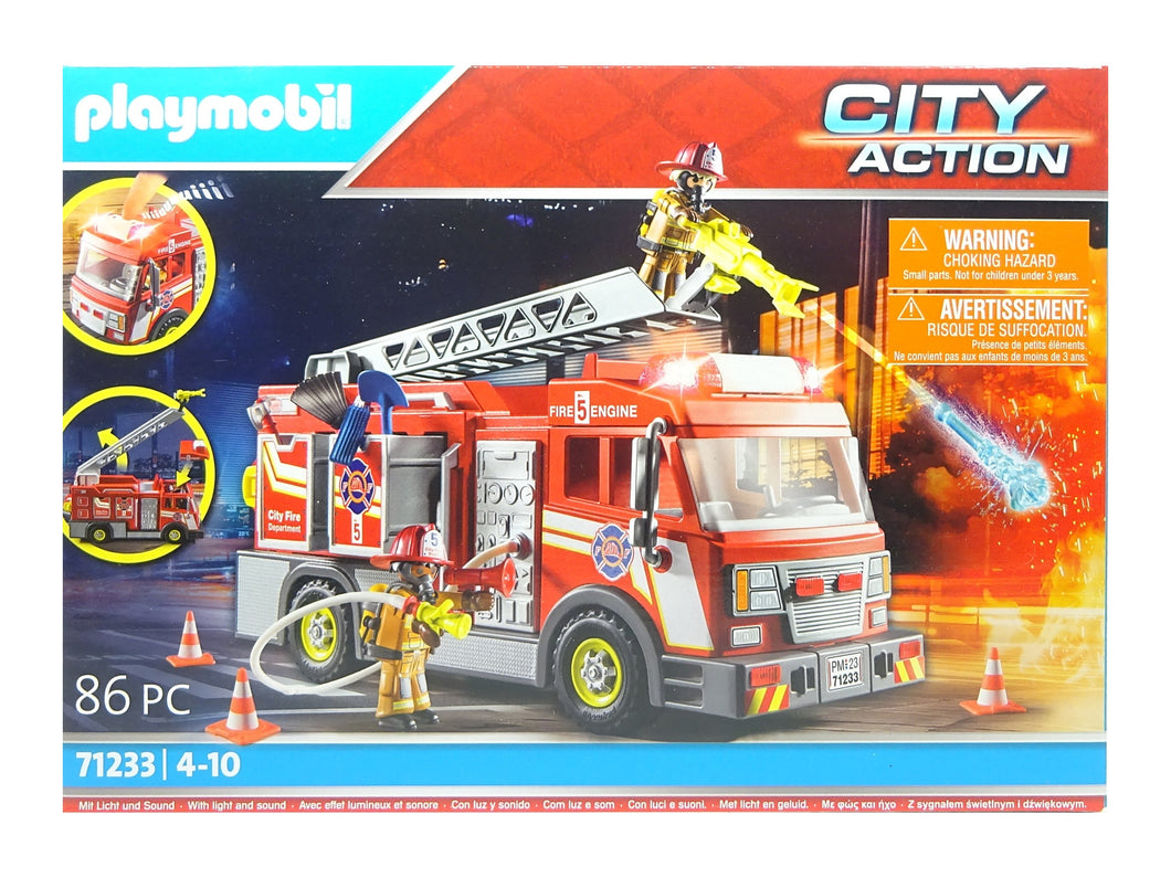 Feuerwehrauto Fire Truck m. Zubehör City Aktion, Playmobil 71233 neu OVP