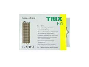 C Gleis Gleise gerade 94mm, 10 x Trix H0 62094 neu, OVP