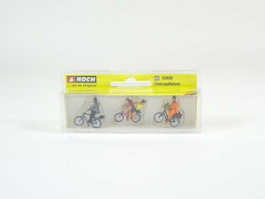 Noch H0 15898 Fahrradfahrer, 4 Figuren + Zubehör, neu