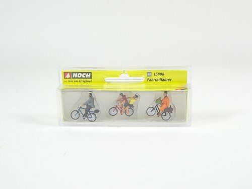 Noch H0 15898 Fahrradfahrer, 4 Figuren + Zubehör, neu