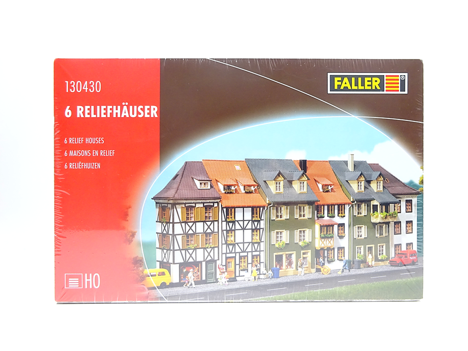 Faller H0 130430, 6 Reliefhäuser, neu, OVP – lokomofreund
