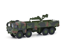 Laden Sie das Bild in den Galerie-Viewer, Schuco 45 265 8500, MAN 10t GL flecktarn mit Kran, 1:87, neu, OVP
