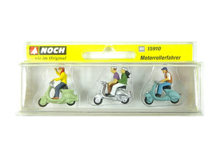 Modellbau Figuren Motorrollerfahrer, Noch H0 15910 neu