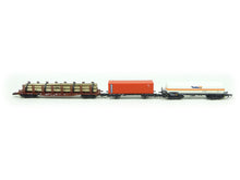 Laden Sie das Bild in den Galerie-Viewer, Güterwagen Set mit Ladung DB  Märklin Z 82596 neu OVP
