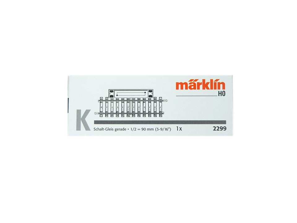 K Gleis Schaltgleis gerade, 90 mm, Märklin H0 2299 neu, OVP