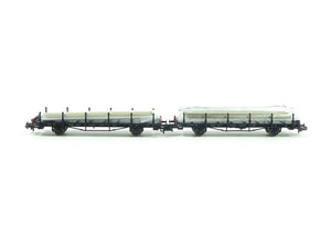 Güterwagen 2-tlg. Set: Schienentransportwagen DRB, Fleischmann N 823607 neu OVP