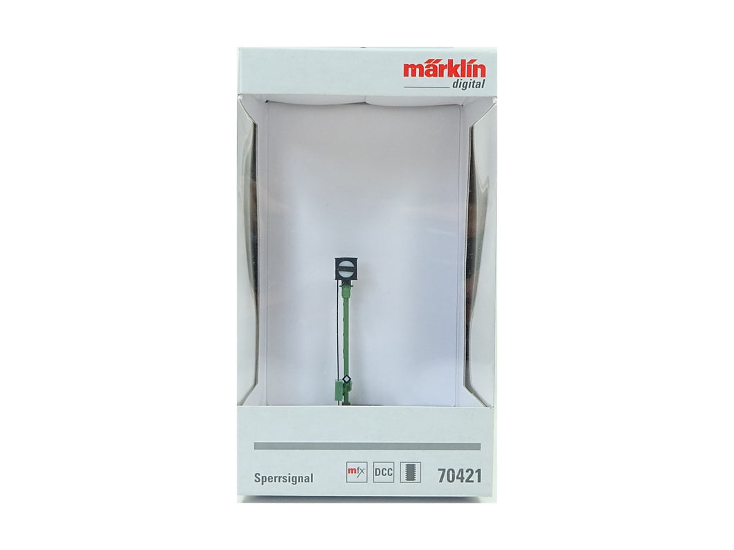 Signal mfx Sperrsignal mit beweglicher Blende, digital DCC, Märklin H0 70421 neu, OVP