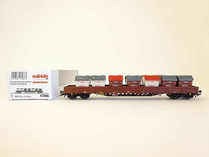Märklin H0 47086, Niederbordwagen Rens mit Awilog-Absetzmulden, AAE, neu, OVP