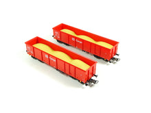 Laden Sie das Bild in den Galerie-Viewer, 2er Set Offene Güterwagen Eaos DB AG mit Sandladung, Piko H0 58234 neu OVP

