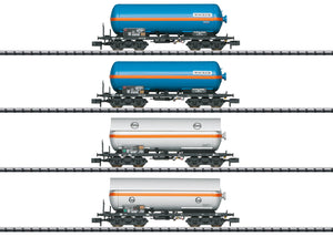 Wagen-Set Druckgas-Kesselwagen MHI, Minitrix N 15538 neu OVP