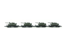 Laden Sie das Bild in den Galerie-Viewer, Schwerlasttransportwagen Set beladen mit Leopard 1A1, Märklin Z 82228 neu OVP

