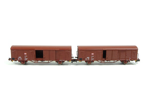 Set Güterwagen gedeckt DB AG 2 tlg, Fleischmann N 826213 neu OVP