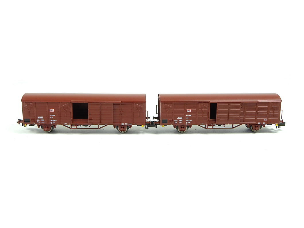 Set Güterwagen gedeckt DB AG 2 tlg, Fleischmann N 826213 neu OVP