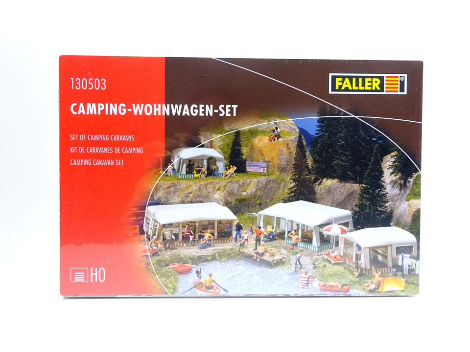 Faller H0 130503, Camping-Wohnwagen-Set, neu, OVP