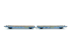 Güterwagen Flachwagen Laads TWA 1060 blau, NME H0 530672 AC  neu