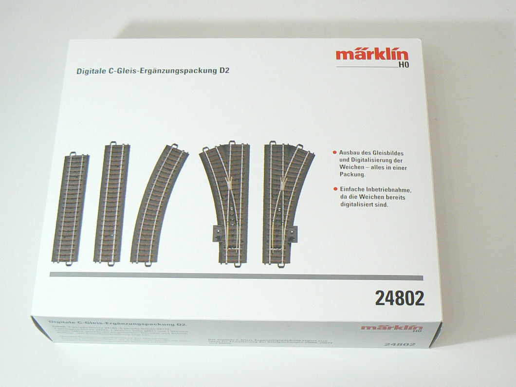 Digitale C Gleis Ergänzung D2, Märklin H0 24802 neu