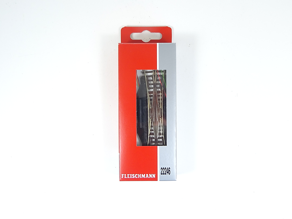 Fleischmann N 22246, Elektrische Doppelkreuzungsweiche 15°, neu, OVP