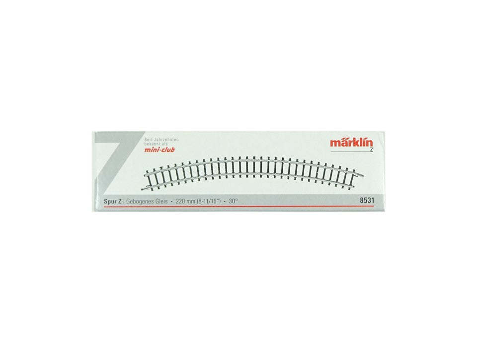 Gleis Mini-Club gebogen Radius 220 mm, 10 x Märklin Z 8531 neu OVP